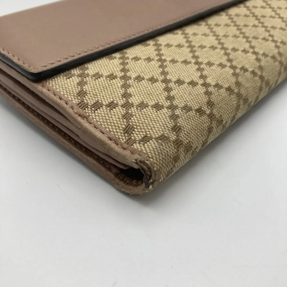 🔹️ GUCCI 🔹️ long leather wallet purse Italy Brown Canvas heart ✨️🤎 - Picture 2 of 13